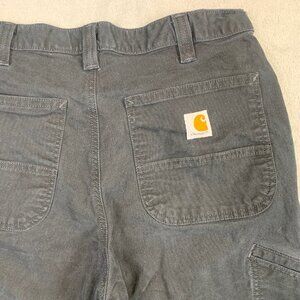 Carhartt Rugged Flex Canvas Work Pants Black 33x34 Relaxed Fit Men’s 102291